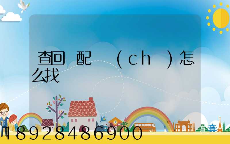 查回頭配貨車(chē)怎么找