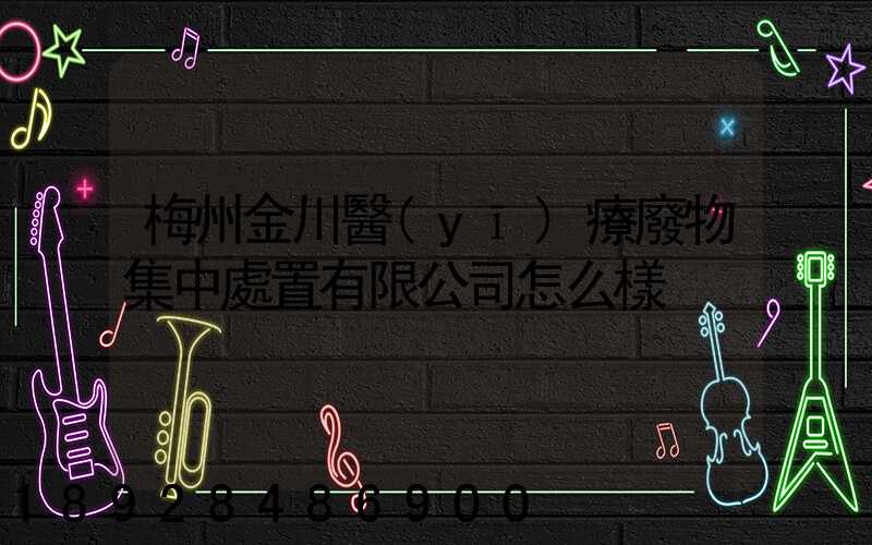 梅州金川醫(yī)療廢物集中處置有限公司怎么樣