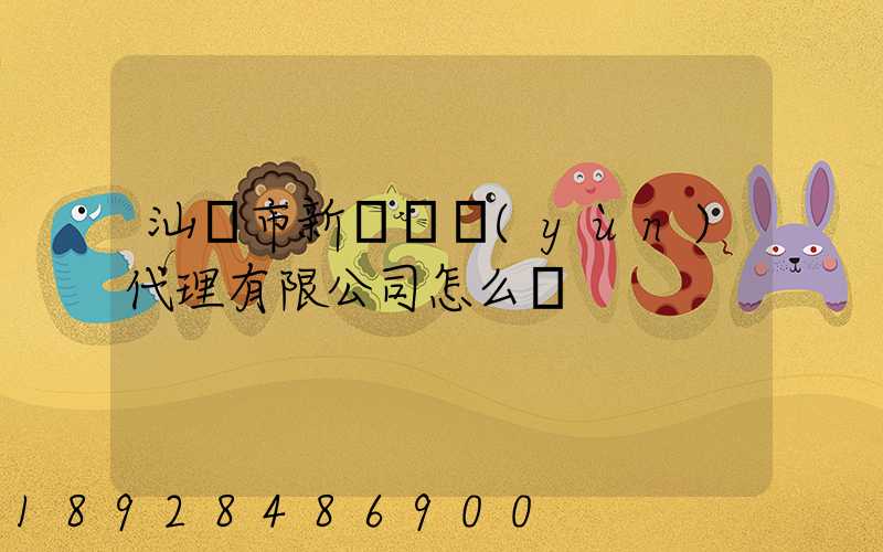汕頭市新暉貨運(yùn)代理有限公司怎么樣