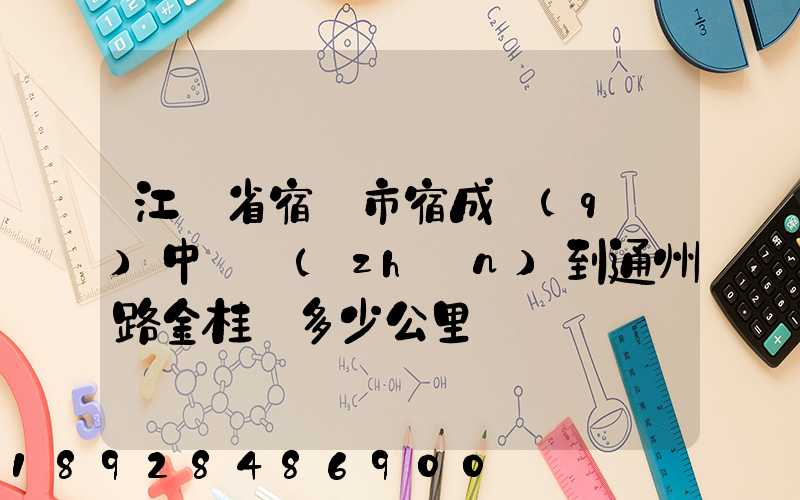 江蘇省宿遷市宿成區(qū)中揚鎮(zhèn)到通州路金桂園多少公里