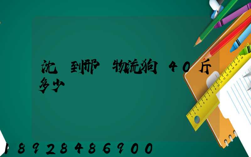 沈陽到邢臺物流狗糧40斤多少錢