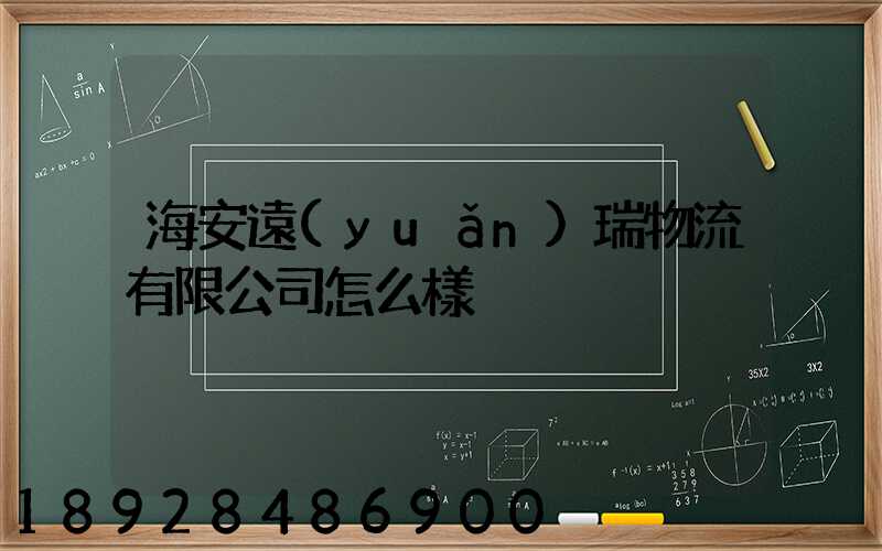 海安遠(yuǎn)瑞物流有限公司怎么樣