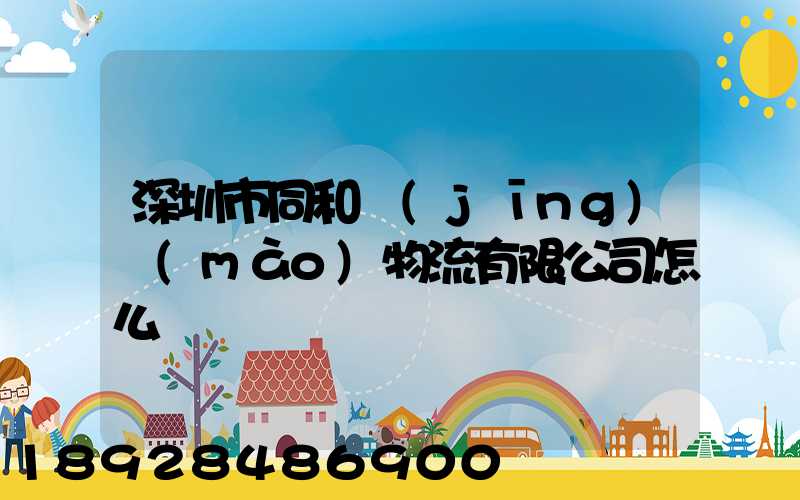深圳市同和經(jīng)貿(mào)物流有限公司怎么樣