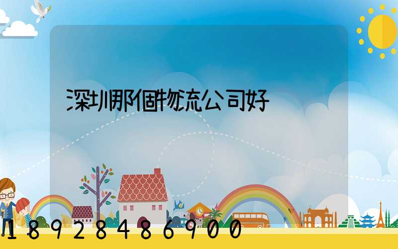 深圳那個物流公司好