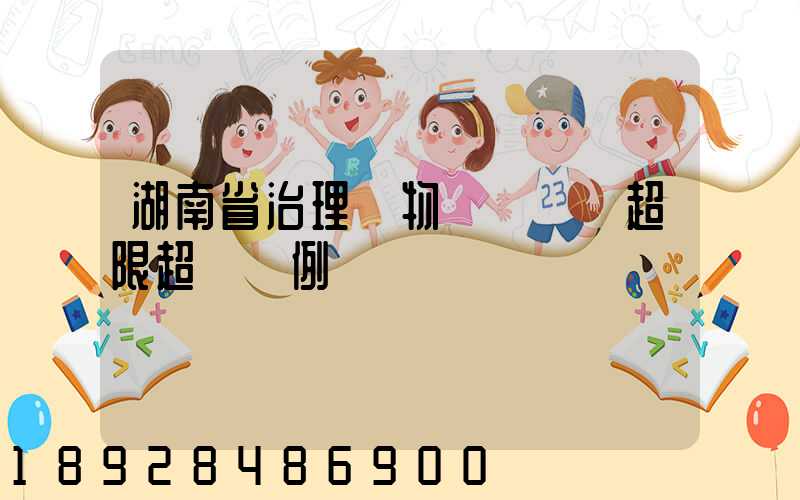 湖南省治理貨物運輸車輛超限超載條例