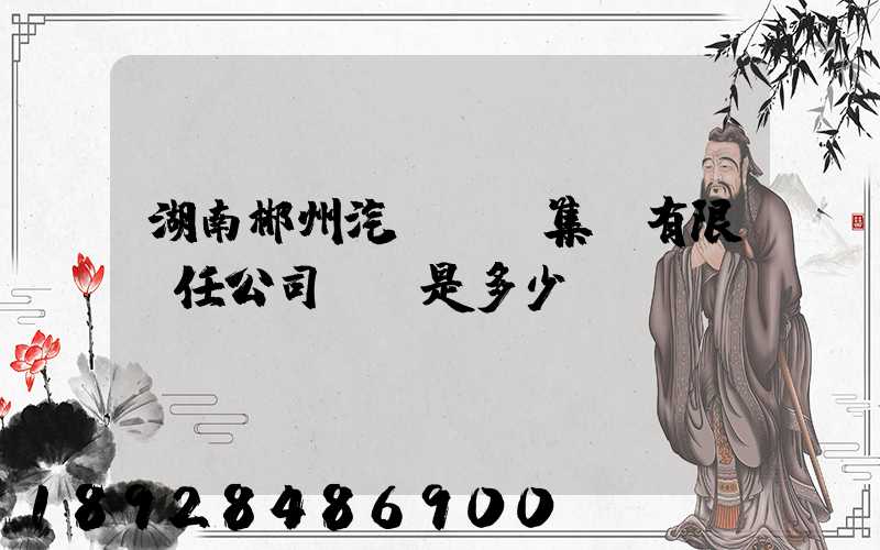 湖南郴州汽車運輸集團有限責任公司電話是多少