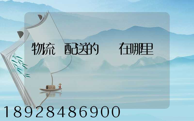 物流與配送的區別在哪里