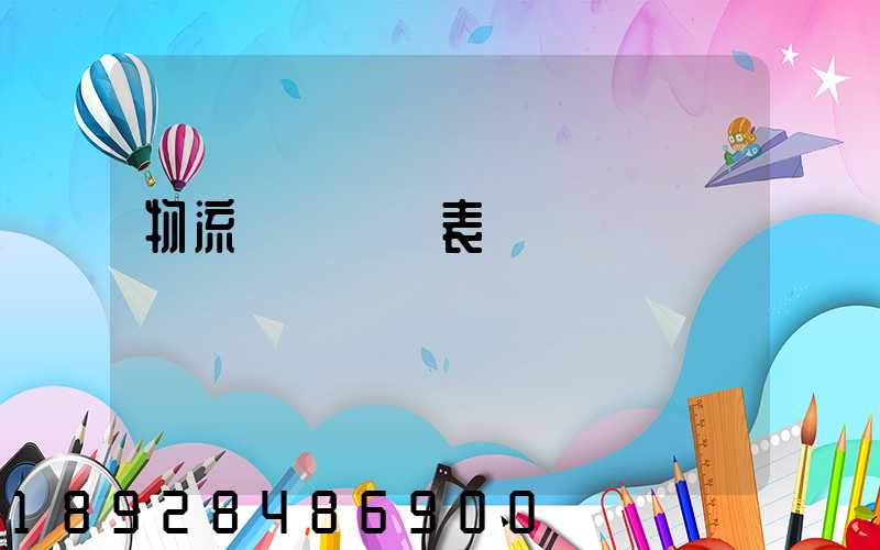 物流運輸資質表