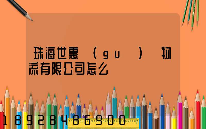 珠海世惠國(guó)際物流有限公司怎么樣