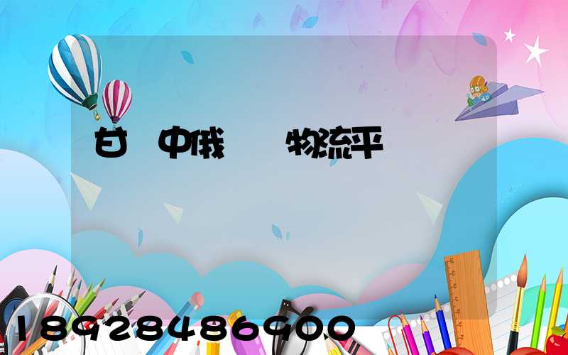 甘肅中俄運輸物流平臺