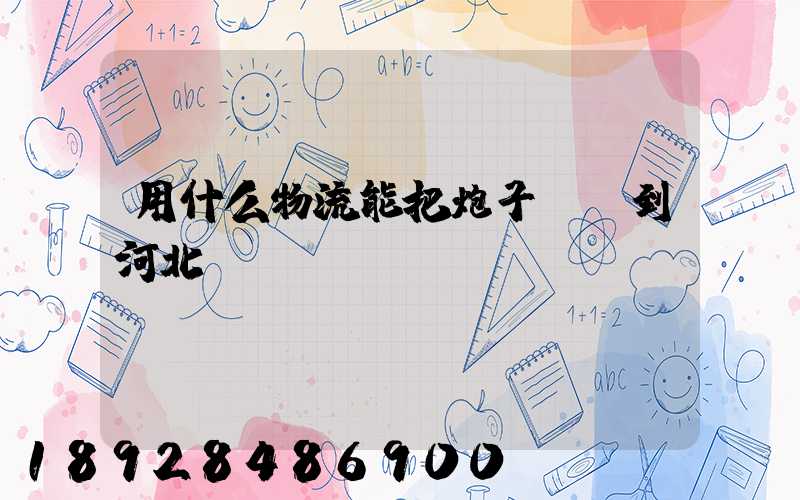 用什么物流能把炮子槍發到河北