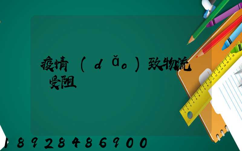 疫情導(dǎo)致物流運輸受阻