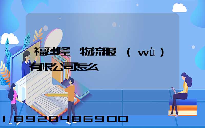 福建隆豐物流服務(wù)有限公司怎么樣