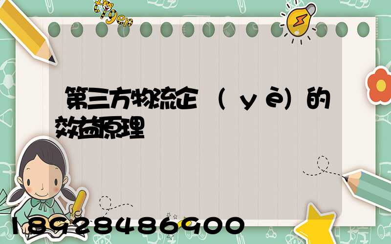 第三方物流企業(yè)的效益原理