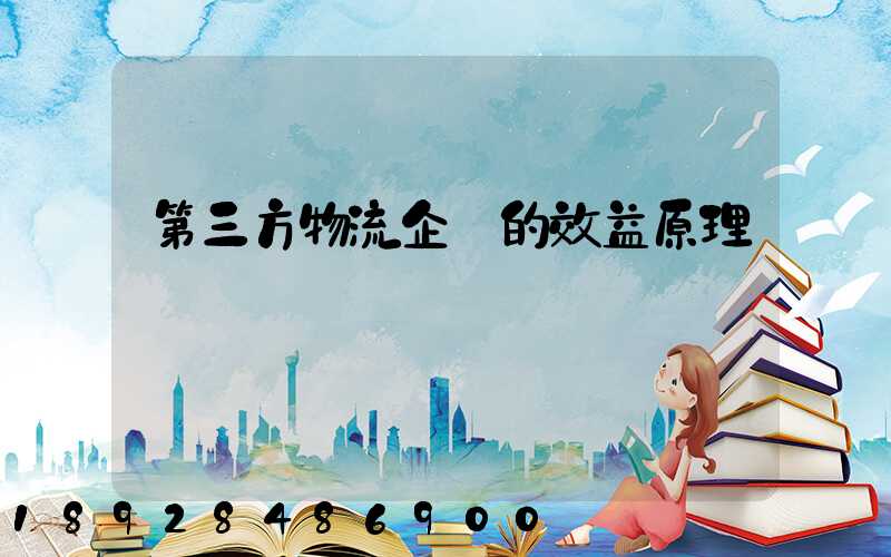 第三方物流企業的效益原理