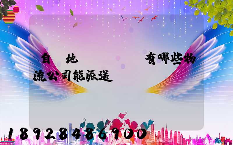 自貢地區(qū)有哪些物流公司能派送電動車