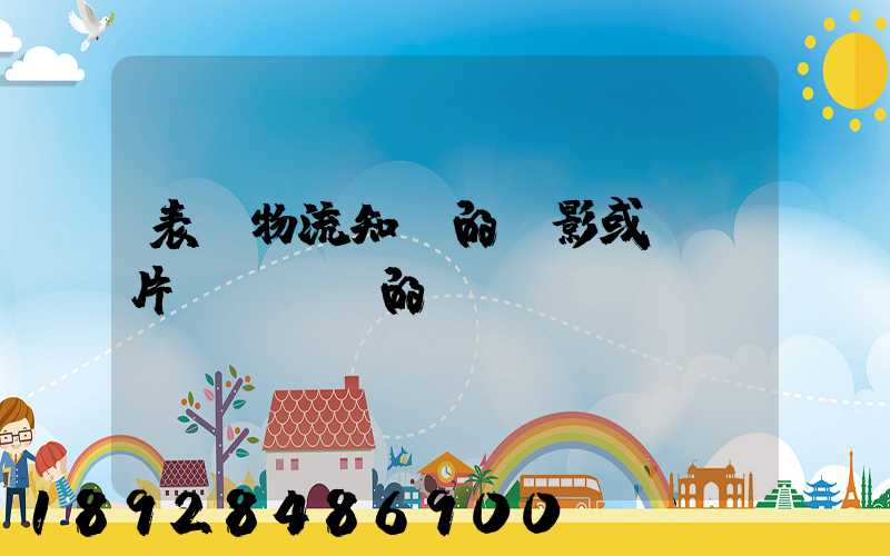 表現物流知識的電影或紀錄片,時間長的