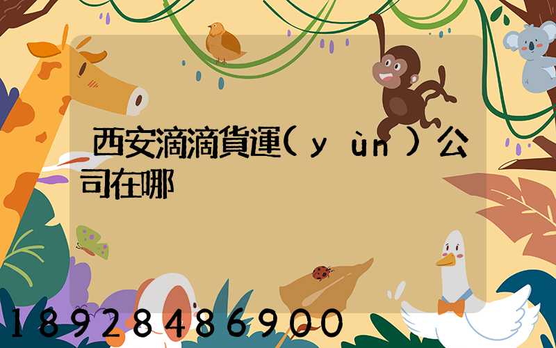 西安滴滴貨運(yùn)公司在哪