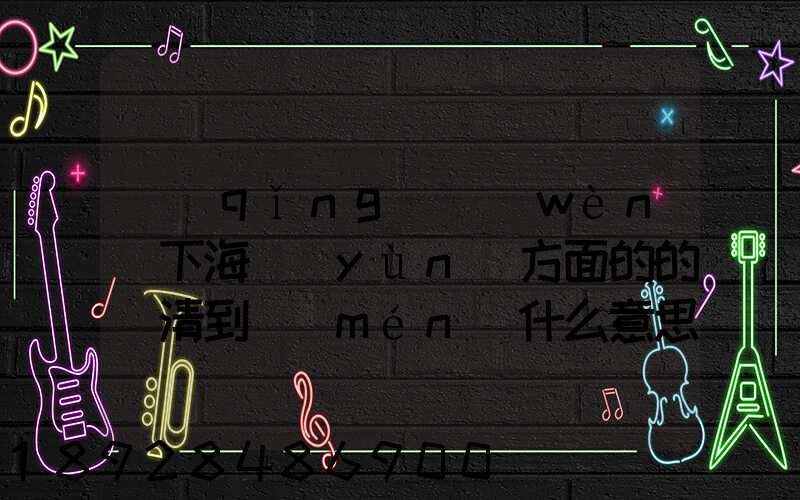 請(qǐng)問(wèn)下海運(yùn)方面的的雙清到門(mén)什么意思然后跟DDU、DDP有什么差別