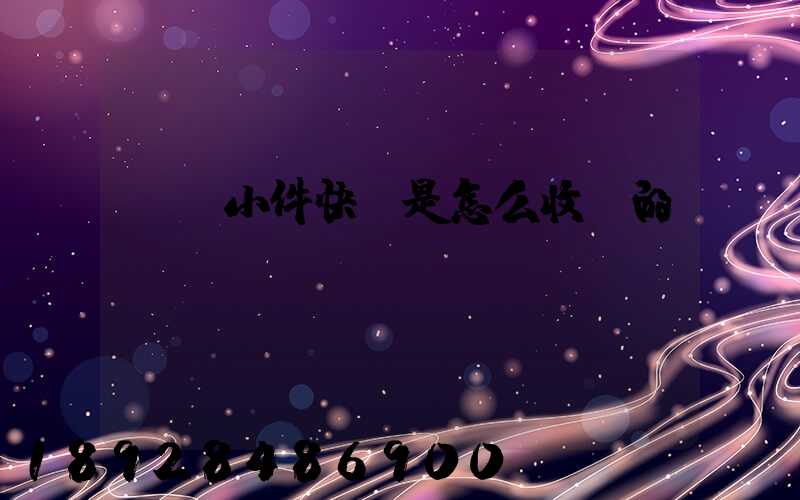 請問小件快遞是怎么收費的