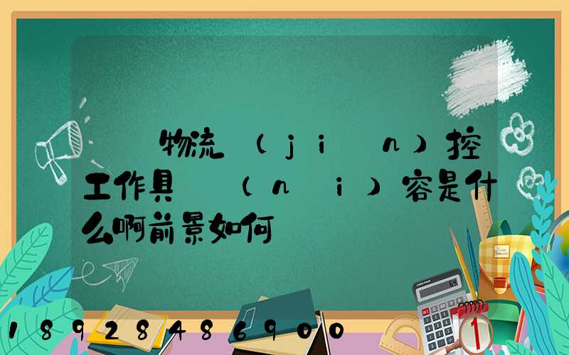 請問物流監(jiān)控工作具體內(nèi)容是什么啊前景如何