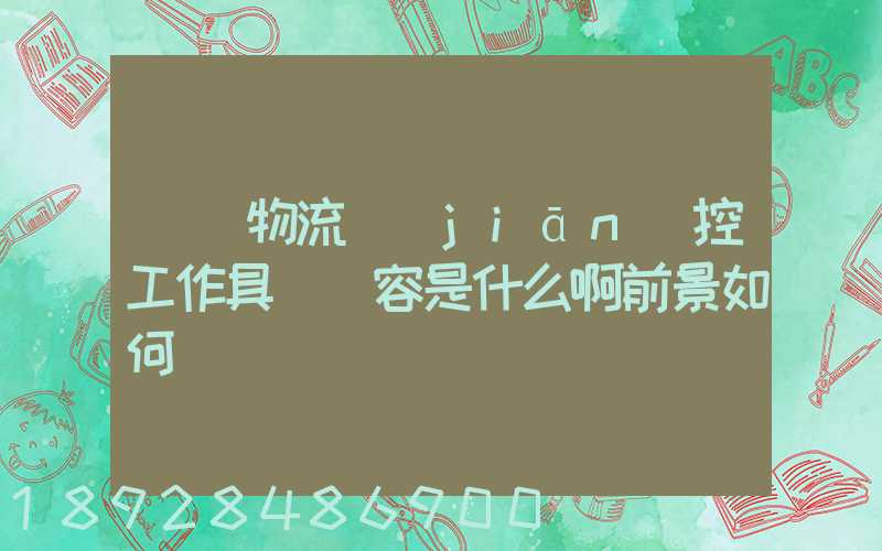 請問物流監(jiān)控工作具體內容是什么啊前景如何