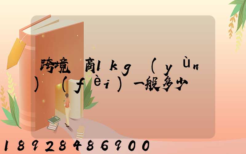 跨境電商1kg運(yùn)費(fèi)一般多少