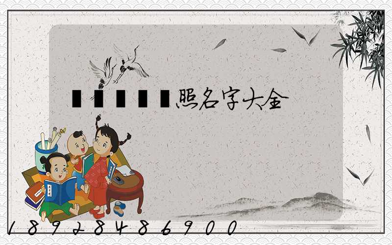 運輸營業執照名字大全