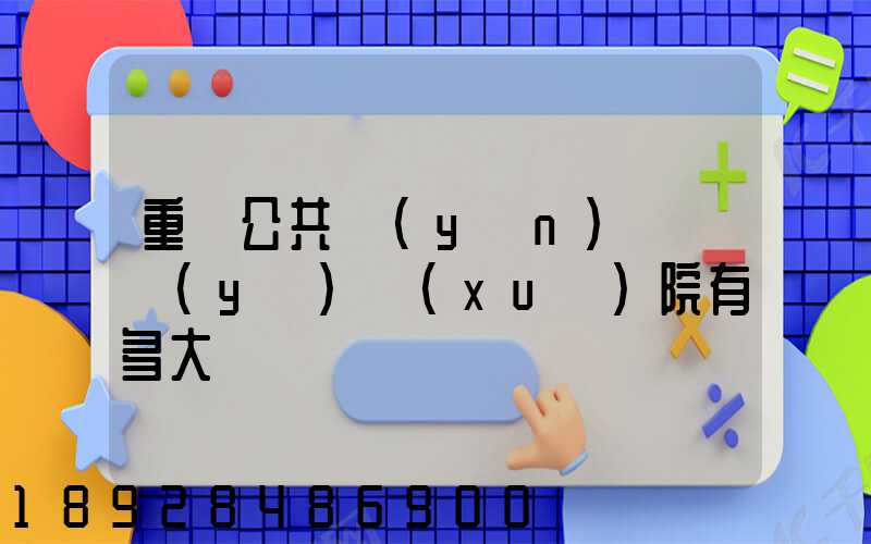 重慶公共運(yùn)輸職業(yè)學(xué)院有多大