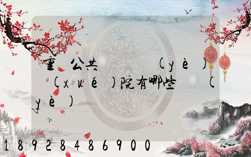 重慶公共運輸職業(yè)學(xué)院有哪些專業(yè)