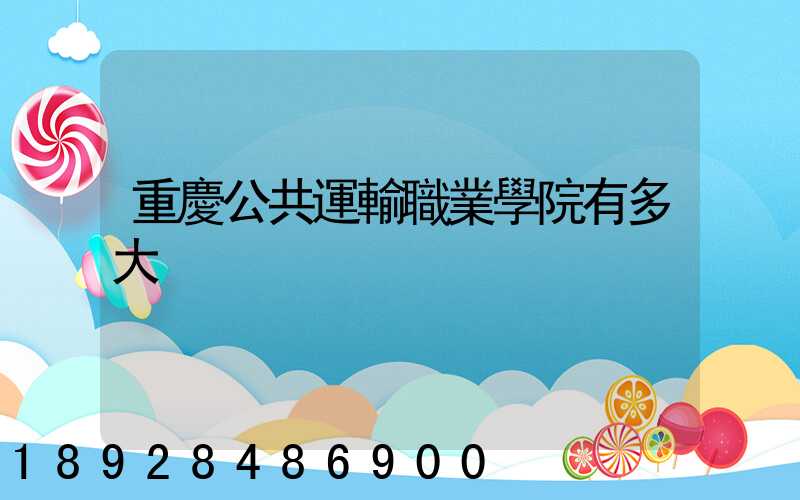 重慶公共運輸職業學院有多大