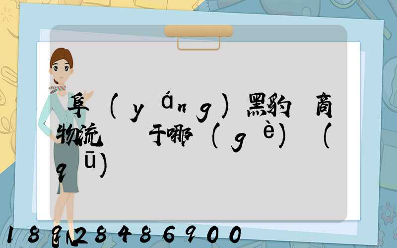 阜陽(yáng)黑豹電商物流園屬于哪個(gè)區(qū)