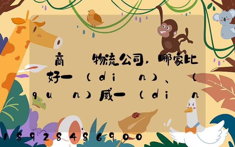 電商倉儲物流公司,哪家比較好一點(diǎn)、權(quán)威一點(diǎn)的
