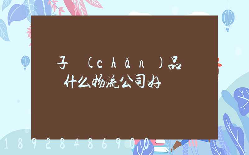 電子產(chǎn)品運輸選擇什么物流公司好