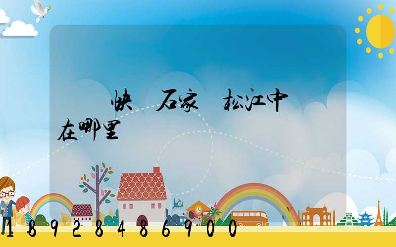 順豐快遞石家莊松江中轉場在哪里