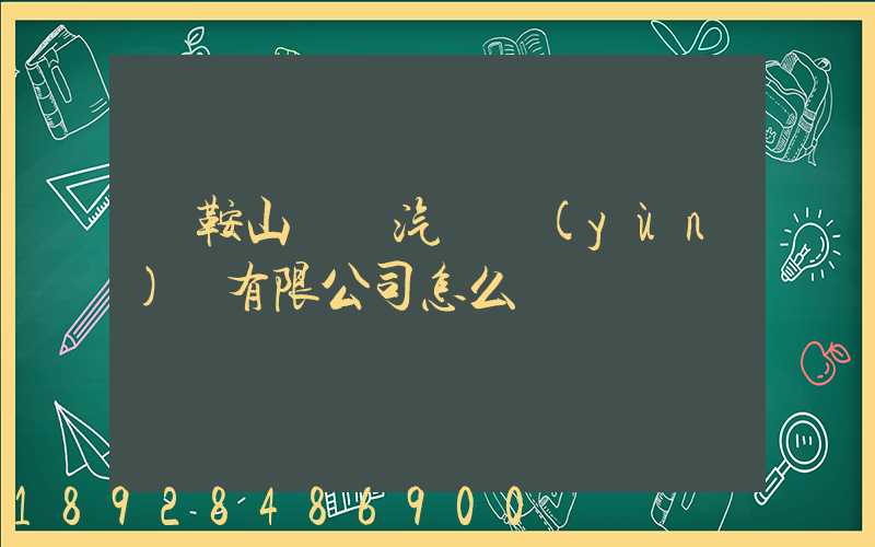 馬鞍山榮順汽車運(yùn)輸有限公司怎么樣